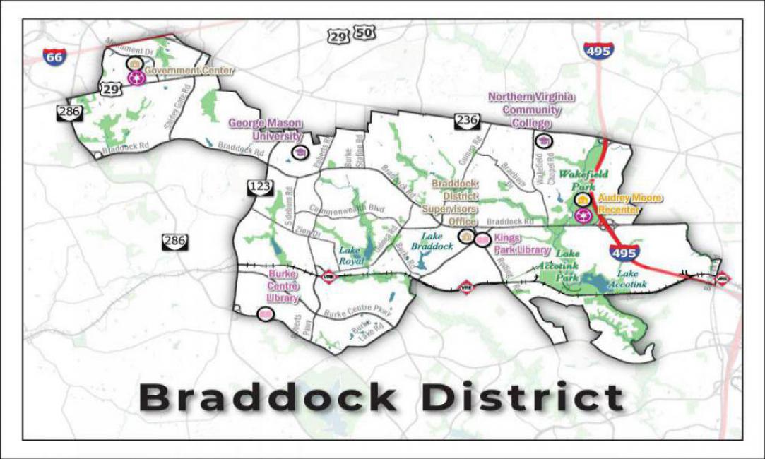 The Braddock District Map Board of Supervisors Braddock